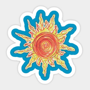 Fiery Sun Sticker